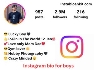 Instagram bio for boys