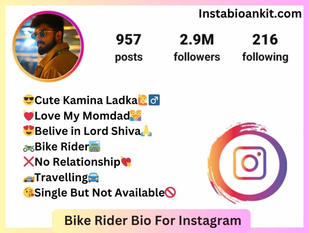 Bike Rider Bio For Instagram