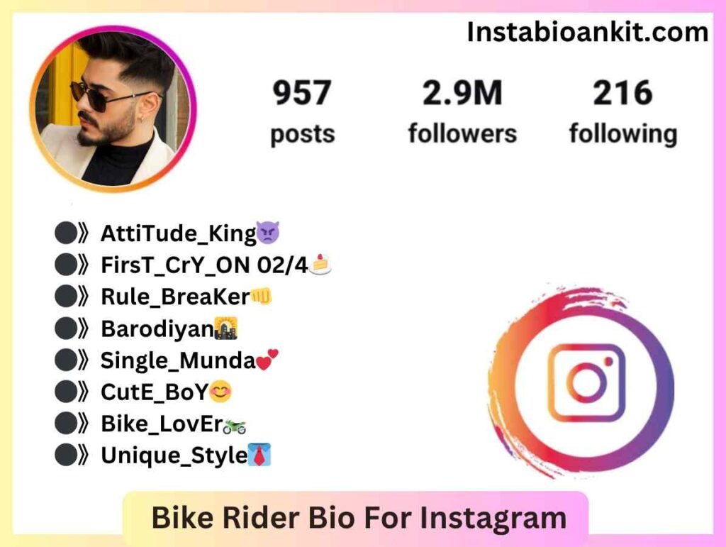 Bike Rider Bio For Instagram