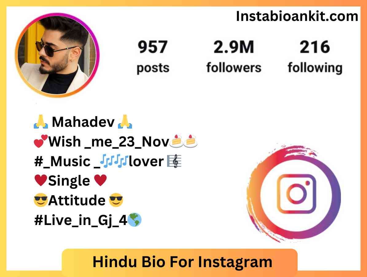 Hindu bio for instagram with emoji