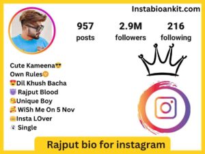 Rajput bio for instagram